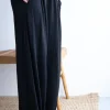 Pantalón ancho gris antracita de lana merino - Imagen 5