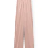 Pantalón ancho rosa empolvado de lana merino - Imagen 7