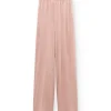 Pantalón ancho rosa empolvado de lana merino - Imagen 8