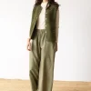 Pantalón ancho verde oliva de algodón orgánico