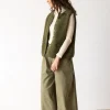 Pantalón ancho verde oliva de algodón orgánico - Imagen 3