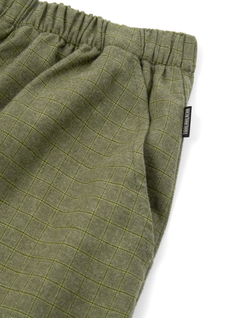 Pantalón ancho verde oliva de algodón orgánico - Imagen 4