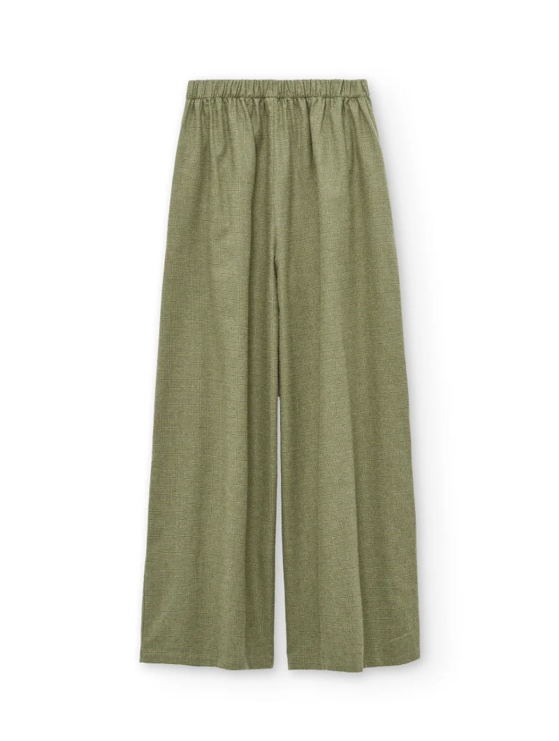 Pantalón ancho verde oliva de algodón orgánico - Imagen 5