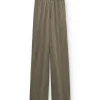 Pantalón ancho verde salvia de lana merino - Imagen 5