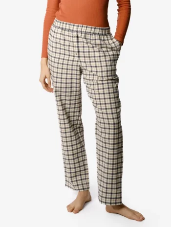 Alternative view of Pantalón de pijama de franela de algodón orgánico a cuadros