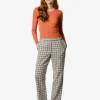 Pantalón de pijama de franela de algodón orgánico a cuadros