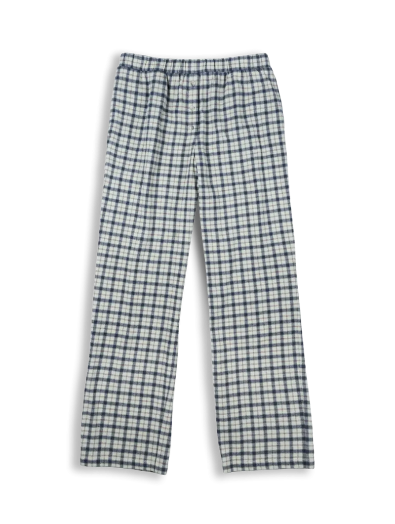 Pantalón de pijama de franela de algodón orgánico a cuadros - Imagen 3