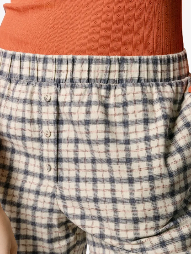 Pantalón de pijama de franela de algodón orgánico a cuadros - Imagen 4