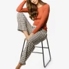 Pantalón de pijama de franela de algodón orgánico a cuadros - Imagen 5