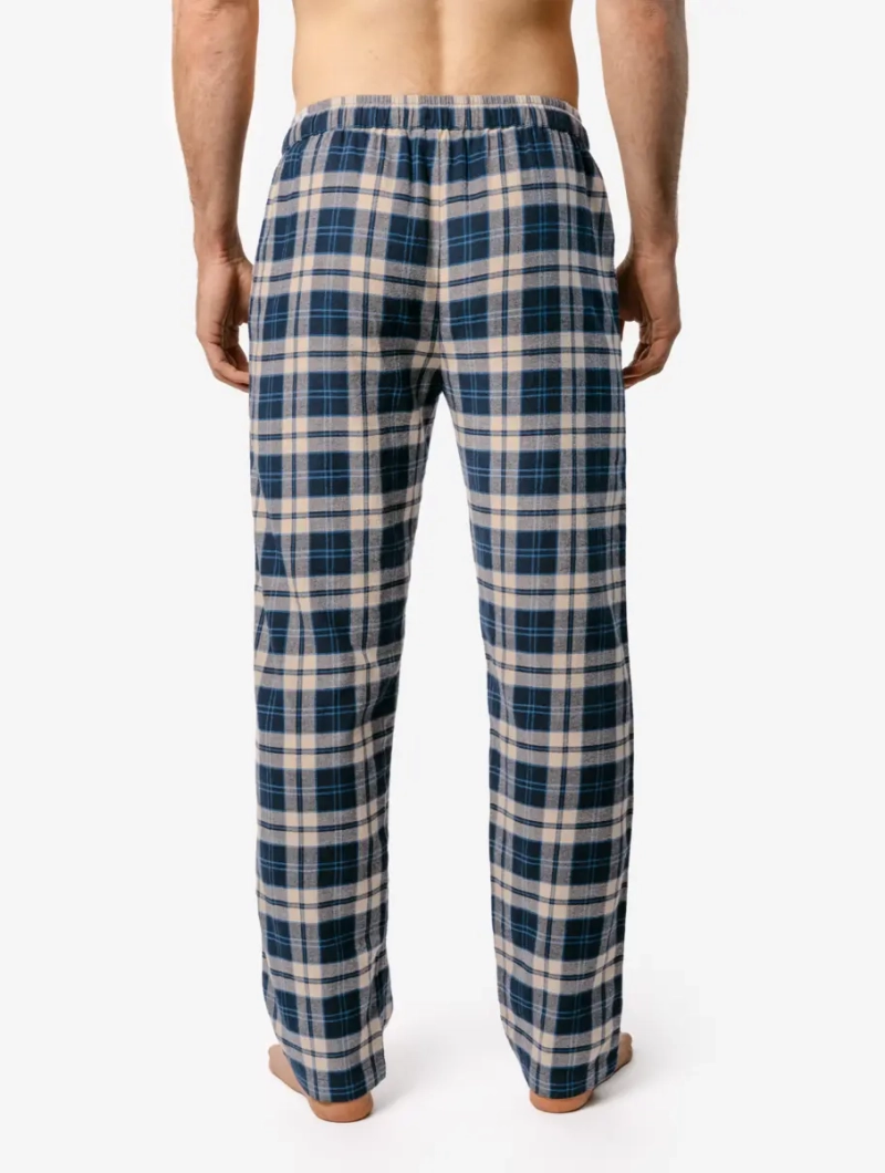 Pantalón de pijama de franela de algodón orgánico para hombre - Imagen 5