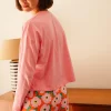 Pijama de algodón orgánico de manga larga buganvilla naranja - Imagen 3