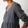 Vestido midi azul arándano de algodón orgánico - Imagen 4