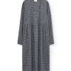 Vestido midi azul arándano de algodón orgánico - Imagen 5