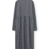 Vestido midi azul arándano de algodón orgánico - Imagen 6
