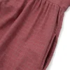 Vestido midi granate grosella de algodón orgánico - Imagen 8