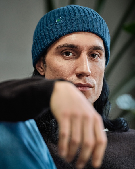 Gorro de punto de cáñamo y algodón orgánico