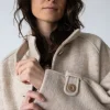 Abrigo de cuello alto beige de pura lana - Imagen 2