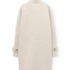 Abrigo de cuello alto beige de pura lana - Imagen 6