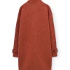 Abrigo cuello alto rojo de pura lana - Imagen 6