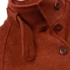 Abrigo cuello alto rojo de pura lana - Imagen 7