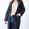 Abrigo oversized azul de lana y algodón orgánico