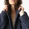 Abrigo oversized azul de lana y algodón orgánico - Imagen 2