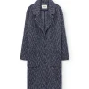 Abrigo oversized azul de lana y algodón orgánico - Imagen 5