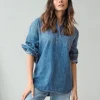 Blusa vaquera sin botones de cáñamo y algodón orgánico - Imagen 2