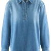 Blusa vaquera sin botones de cáñamo y algodón orgánico - Imagen 3