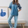 Blusa vaquera sin botones de cáñamo y algodón orgánico - Imagen 4