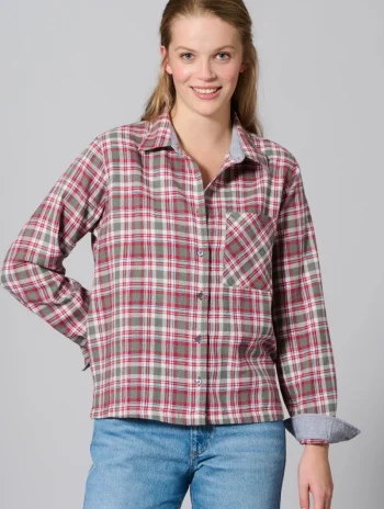 Camisa de leñador para mujer de cáñamo y algodón orgánico