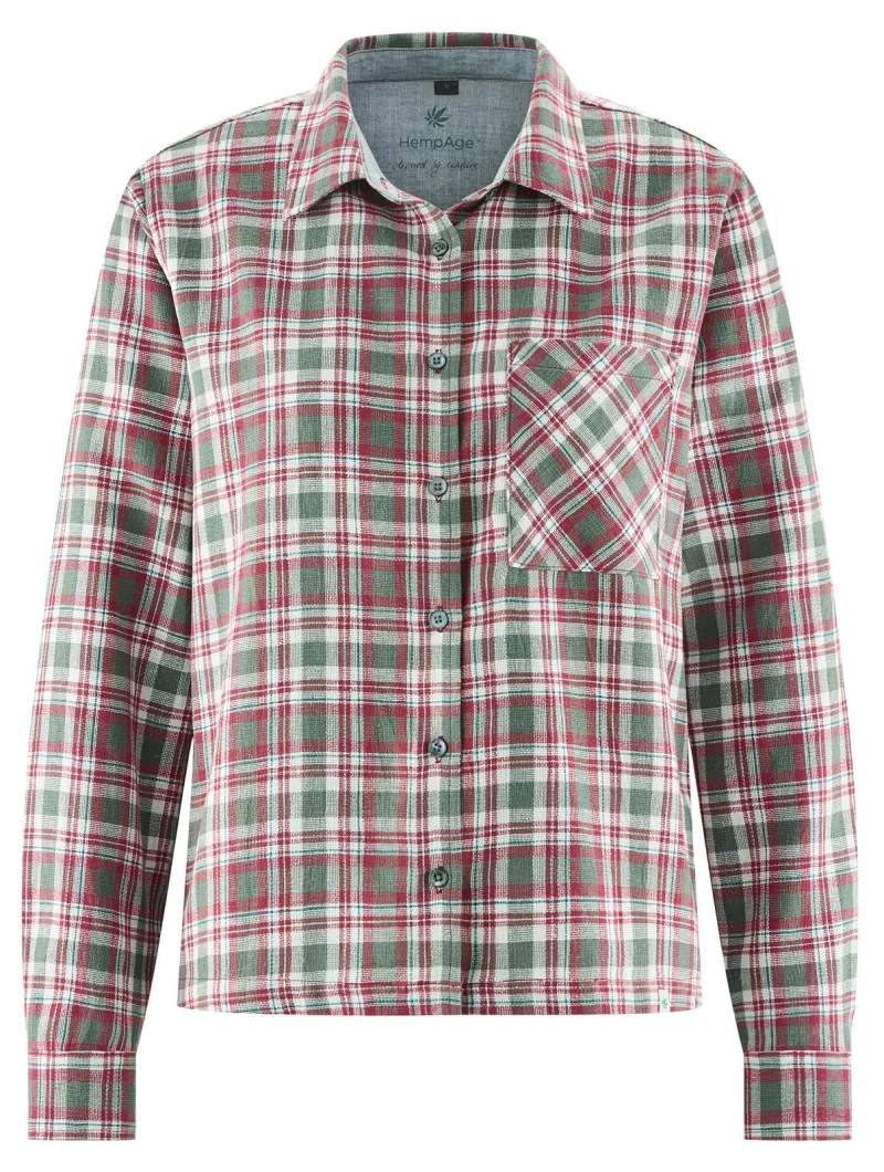 Camisa leñador mujer de cáñamo y algodón orgánico - Imagen 4