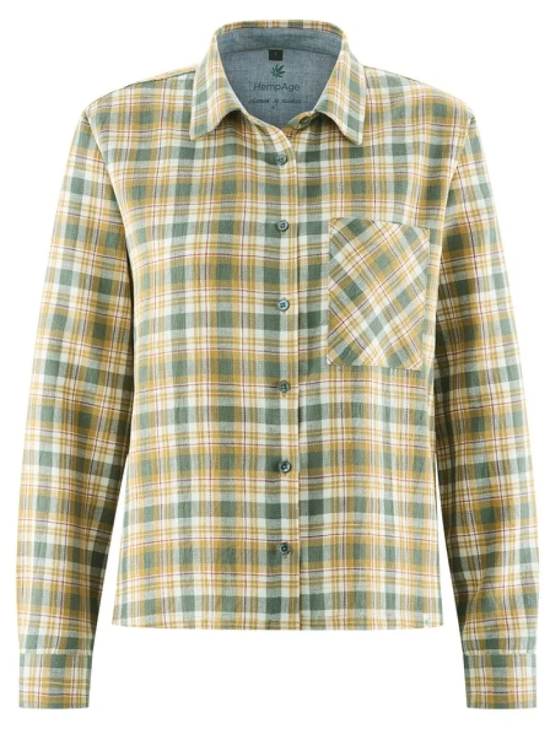 Camisa leñador mujer de cáñamo y algodón orgánico - Imagen 5