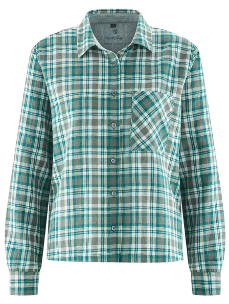 Camisa leñador mujer de cáñamo y algodón orgánico - Imagen 6