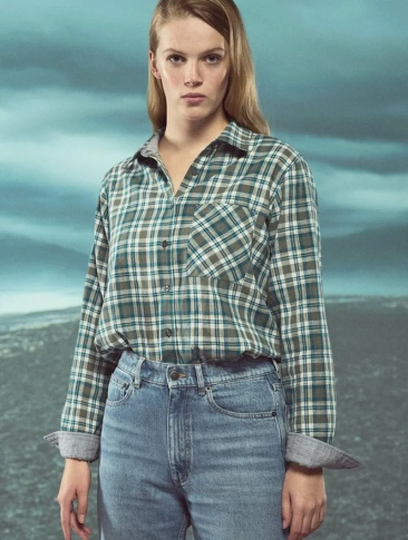 Camisa leñador mujer de cáñamo y algodón orgánico - Imagen 7
