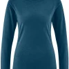Camiseta con cuello barco de manga larga de cáñamo y lyocell - Imagen 12