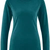 Camiseta con cuello barco de manga larga de cáñamo y lyocell - Imagen 13
