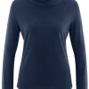 Camiseta con cuello drapeado de manga larga de lyocell - Imagen 10