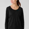 Camiseta oversize de manga larga de cáñamo y algodón orgánico