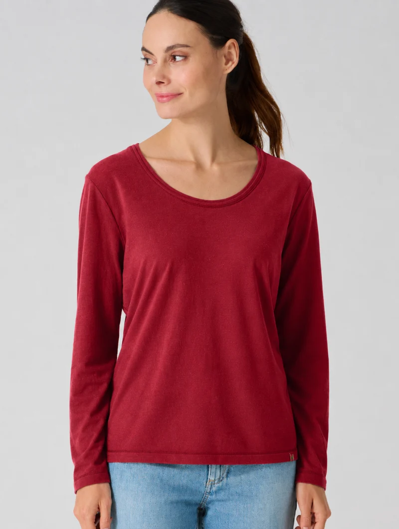 Camiseta oversize de manga larga de cáñamo y algodón orgánico - Imagen 3