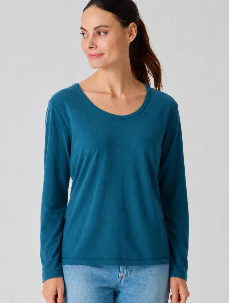 Camiseta oversize de manga larga de cáñamo y algodón orgánico - Imagen 4