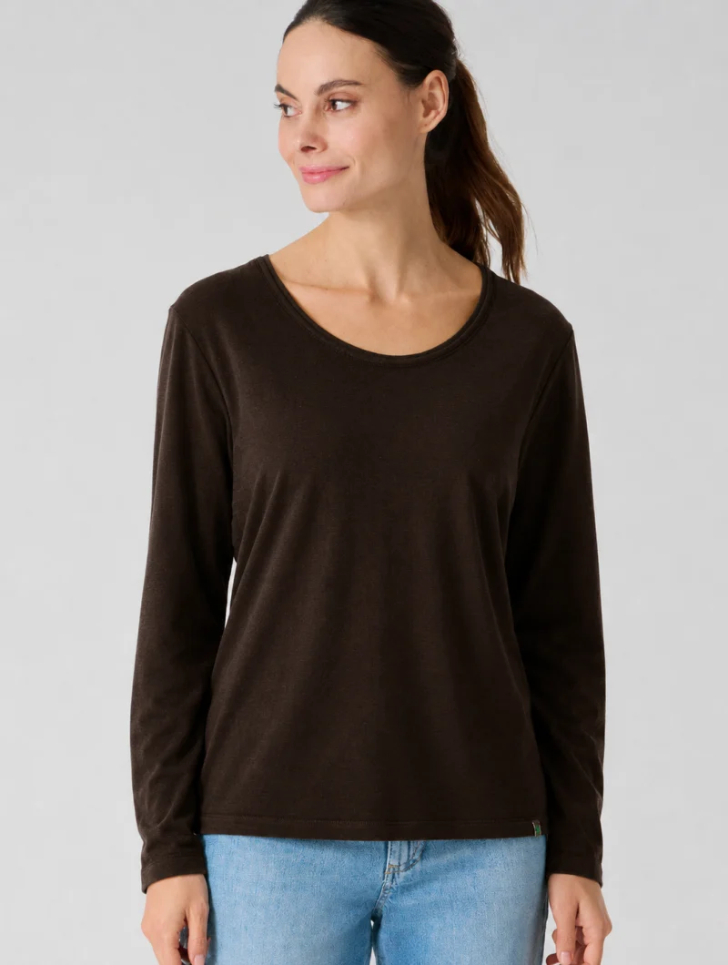 Camiseta oversize de manga larga de cáñamo y algodón orgánico - Imagen 5