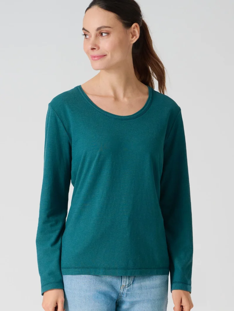 Camiseta oversize de manga larga de cáñamo y algodón orgánico - Imagen 6