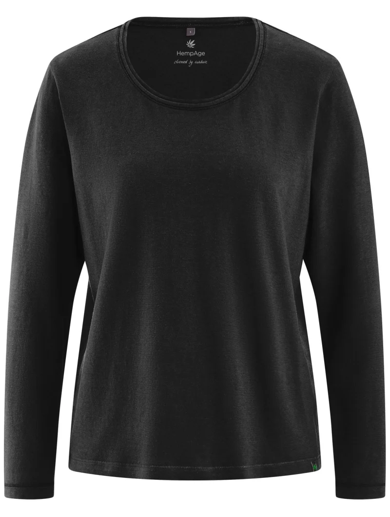 Camiseta oversize de manga larga de cáñamo y algodón orgánico - Imagen 7