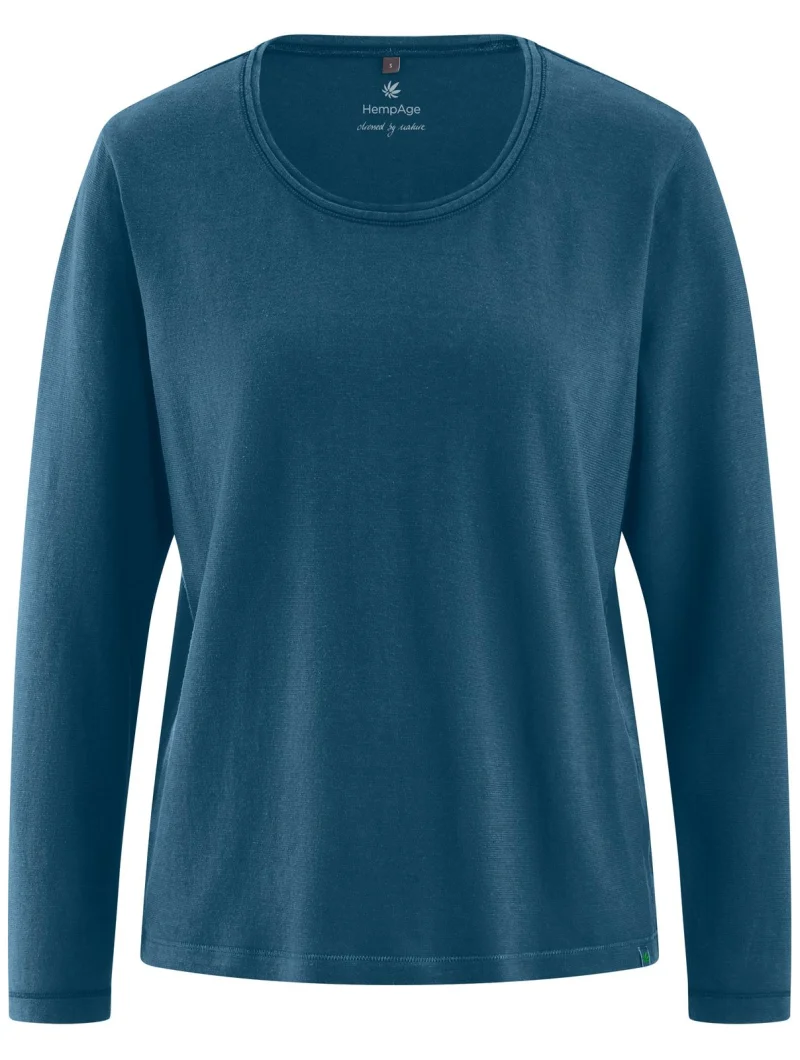 Camiseta oversize de manga larga de cáñamo y algodón orgánico - Imagen 8