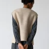 Chaleco beige de 100% lana virgen - Imagen 2