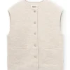 Chaleco beige de 100% lana virgen - Imagen 5