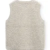 Chaleco borreguito beige de lana y algodón orgánico - Imagen 6