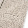 Chaleco borreguito beige de lana y algodón orgánico - Imagen 7
