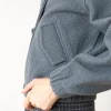 Chaqueta bomber azul jade de lana virgen - Imagen 3